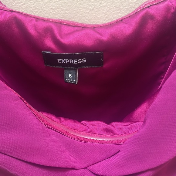 Express Strapless Chiffon Dress - Picture 3 of 10